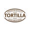 Brown rubber web stamp with stars premium quality tortilla