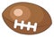 A brown rugby ball, illustration, vector