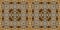 Brown safari animal print patchwork seamless border pattern. Natural quilt clash damask style in brown printed fabric