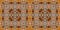 Brown safari animal print patchwork seamless border pattern. Natural quilt clash damask style in brown printed fabric