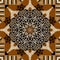 Brown safari animal print patchwork seamless pattern. Natural quilt clash damask style in brown printed fabric effect