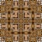 Brown safari animal print patchwork seamless pattern. Natural quilt clash damask style in brown printed fabric effect