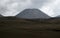 Brown sandy foot of mount Batok early in the afternoon at the Tengger Semeru National Park.