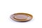 Brown saucer on a white background