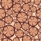 Brown seamless pattern with fuel woods and chopped logs. Forest conceptual art. Repeat background with stacked trees and forestry