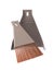 Brown set of brush and dustpan, household cleaning utensil with isolated on