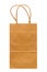 Brown Shopping Gift Paper Bag and Handles Isolated