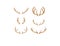 Brown silhouettes of deer antlers vector