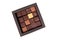 Brown small milk black artisanal chocolate candies in little gift box