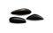 Brown smooth shiny SPA massage stones on white background. Flat stacked basalt rocks.Realistic vector 3d zen stones.