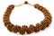 Brown Spiralling Beaded Neckwear, Traditionally African