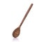 Brown spoon made from palm wood. Studio shot isolated on white
