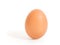 Brown standing egg isolated with clipping path