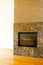 Brown stone fireplace