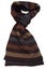 Brown striped wool scarf