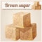 Brown sugar. Detailed Vector Icon