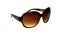A brown Sun glasses on a white background
