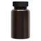 Brown supplement bottle. Plastic pill package. Jar