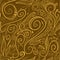 Brown swirls - seamless pattern