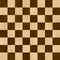 Brown and tan checkered chess board background. Polished marbled stone textured squares. Seamless.