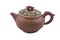 Brown teapot with dragon ornament on lid