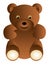 Brown teddy bear