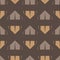 Brown tent seamless pattern