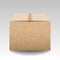 Brown textured closed carton delivery packaging box on grey background