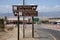 Brown tourist sign on Cape Namibia highway S Africa