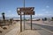 Brown tourist sign on Cape Namibia highway S Africa