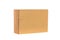 Brown tray or brown paper package or cardboard box isolated on w