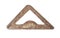 Brown triangle wooden protractor