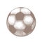 Brown Vectorized Ink Sketch of Soccer Ball Illustration