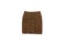 Brown velour skirt. Fashionable concept. Isolated. White backgr