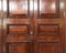 Brown vintage sculpture wooden door frame, architecture concept