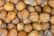 Brown walnuts as background