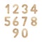 Brown watercolor numbers for design