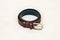 Brown wedding leather men`s belt. Groom accessories.