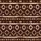 Brown and white aged geometric aztec grunge seamless pattern, vector