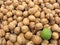 Brown whole organic walnuts as background