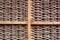 Brown wicker pattern with wooden cross girder