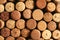 Brown wine corks