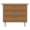 Brown wood drawer cabinet