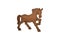 Brown wood horse