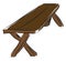 Brown wood table from boards illustration basic RGB vector
