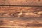 Brown wooden background close-up of old planks and brown timber in vintage style and grunge look as rustic rough antique organic