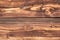 Brown wooden background close-up of old planks and brown timber in vintage style and grunge look as rustic rough antique organic