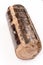 Brown wooden briquette