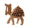 Brown wooden camel