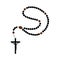 Brown wooden catholic rosary. Cross. Rosary necklace. Beaded rosary. Rosary prayer